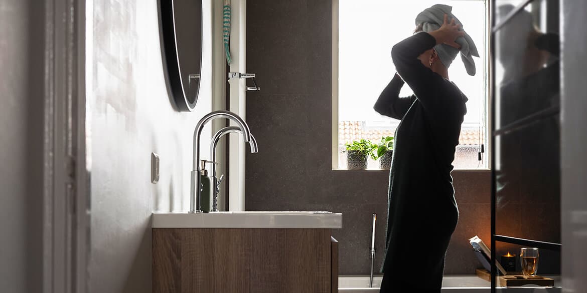 Betonlook in badkamer