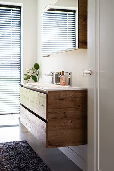 Dubbele wastafel, erg handig