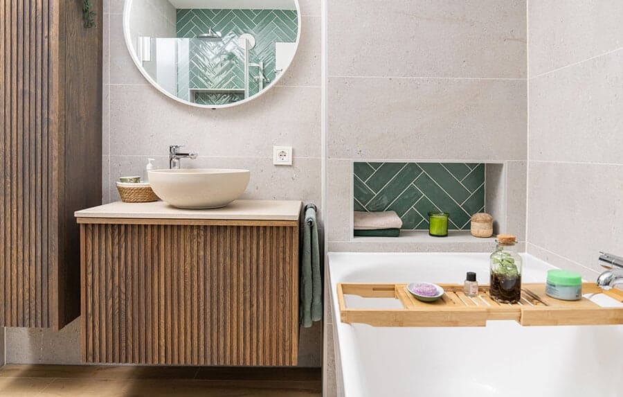 Structuren in de badkamer