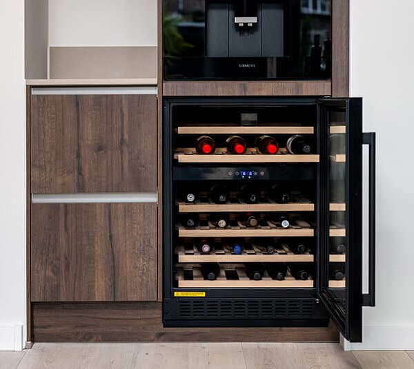 Wijnklimaatkast in de keuken