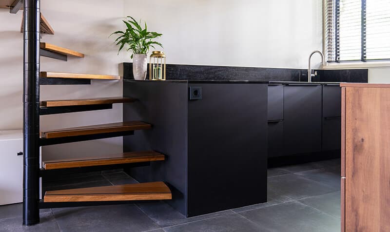 Tegelvloer in de keuken