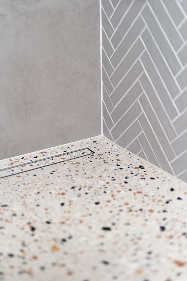 Tegelpatroon in de badkamer