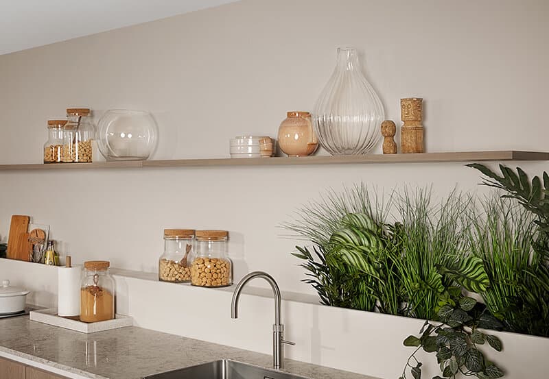 Wandplank in de keuken