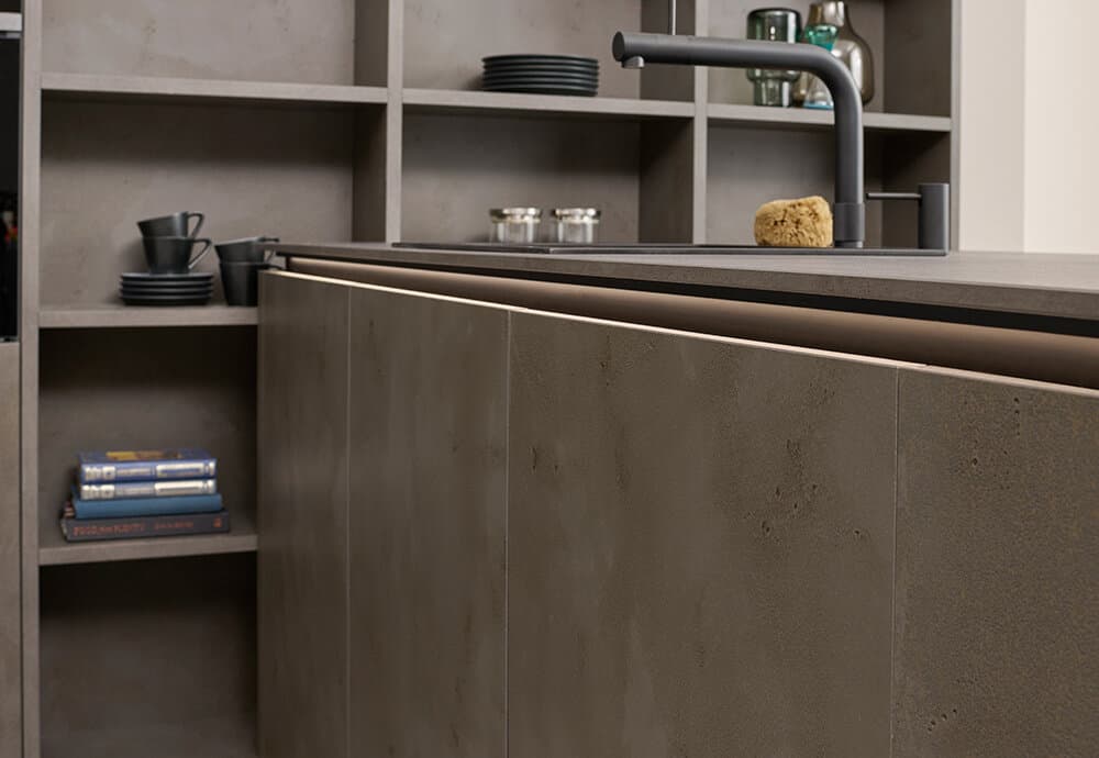 T-keuken industrieel beton