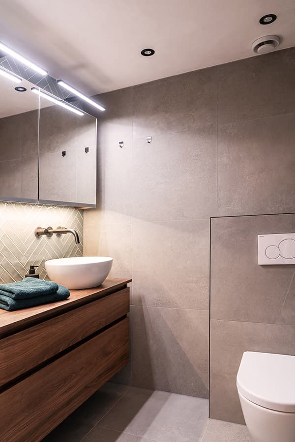 Verlichting in de badkamer